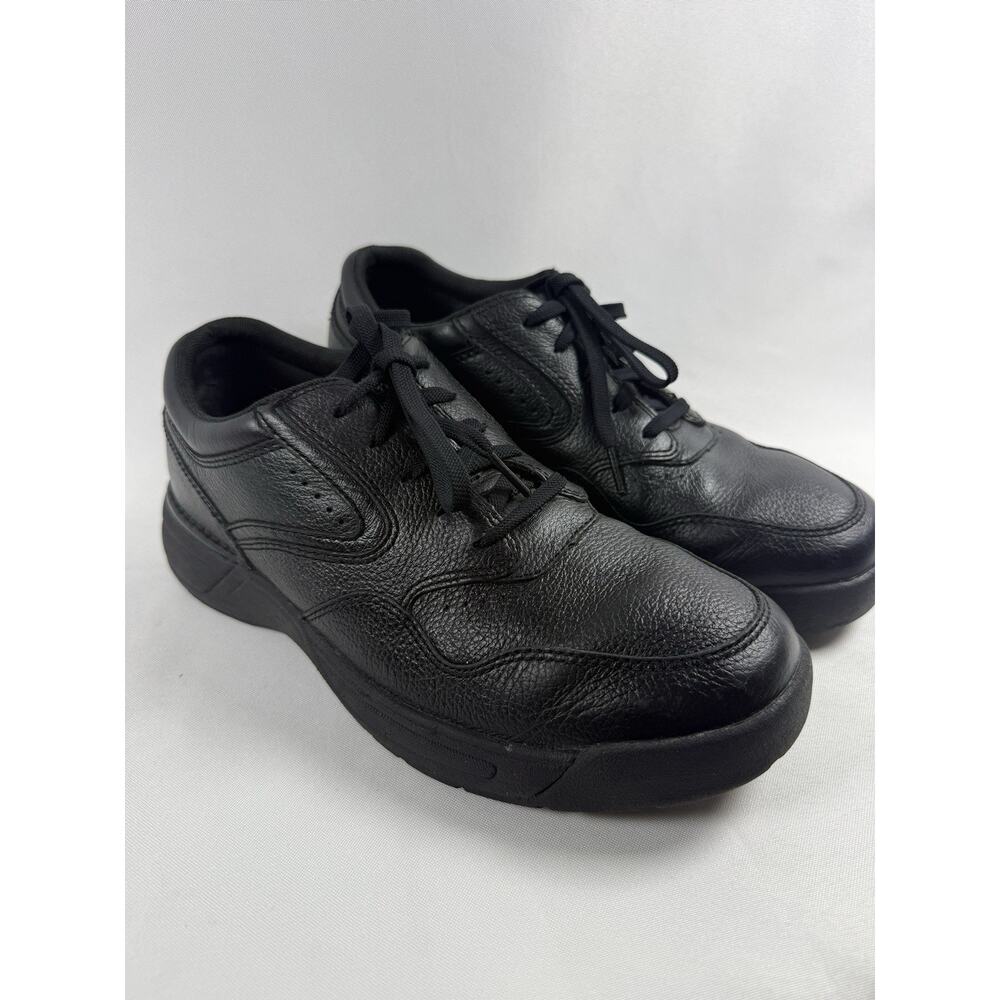 Rockport Works Black Leather Work Shoes Mens Size 9 Slip Resistant